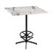 Holland Bar Stool Co 42" Tall OD216 Black Table Base 36" x 36" Square White Marble Top by the HollBar Stool Co. OD21642BWOD36SQWM - alternate 1